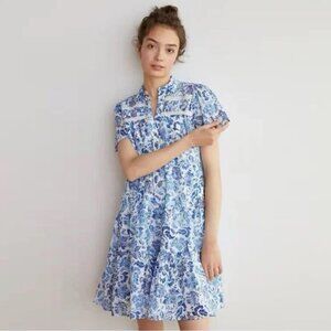 Anthropologie Georgina Blue Floral Dress – Size XL
